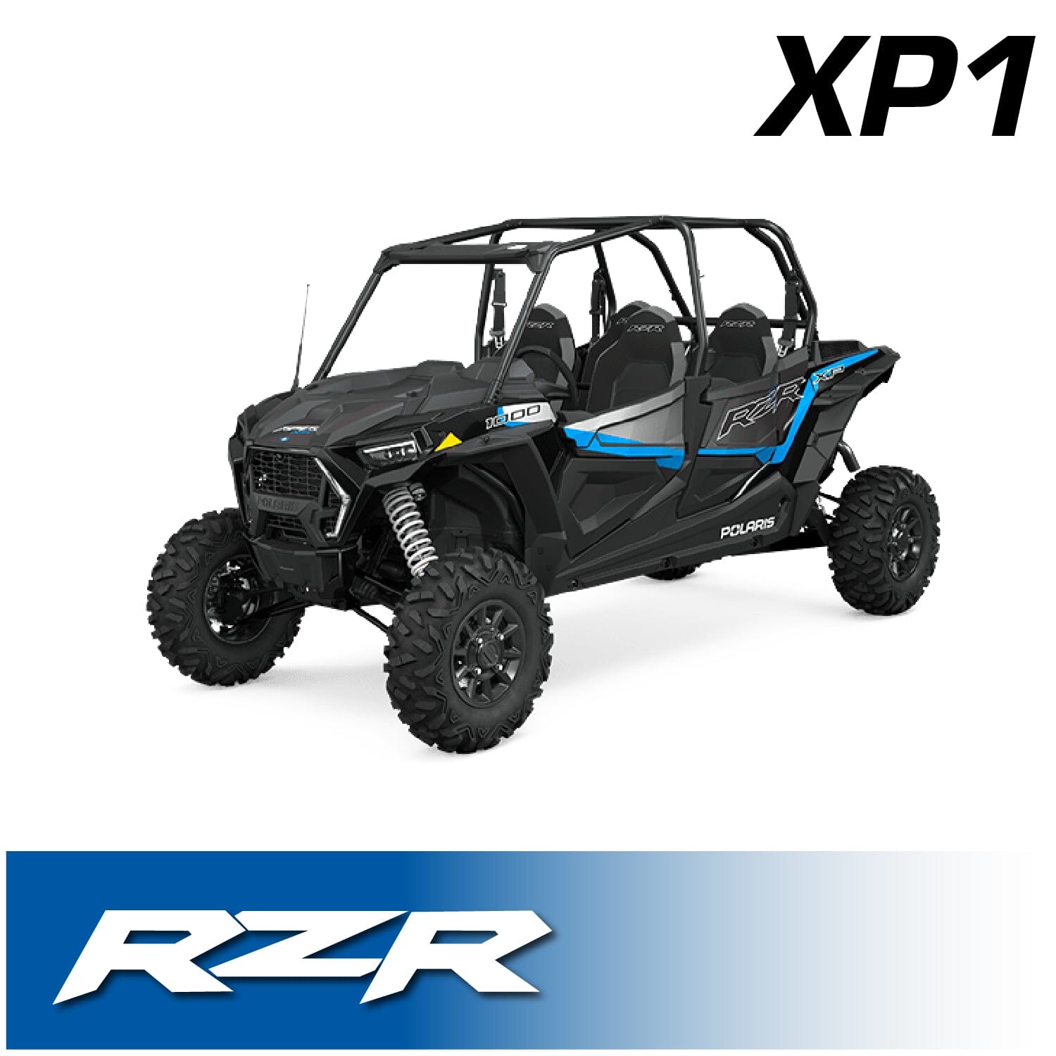 Rugged Radios Polaris RZR XP 1000 Complete Communication Kit /w Bluetooth Intercom & 2-Way Radio - 696 PLUS / M1 VHF Business Band XP1-696-M1-HK