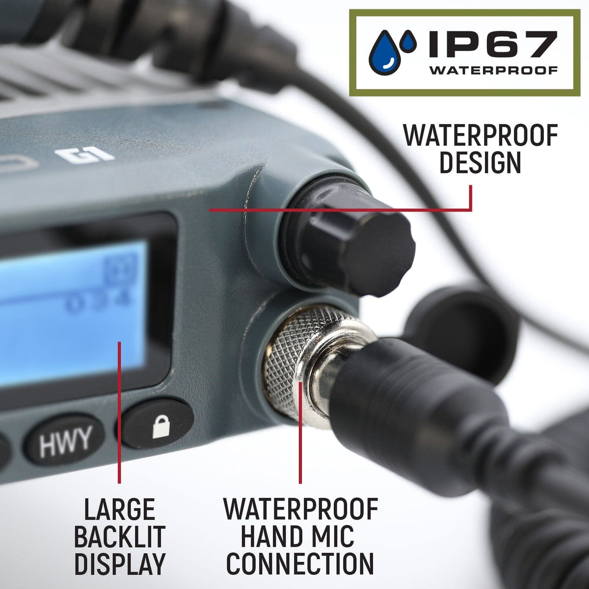 Rugged Radios G1 ADVENTURE SERIES Waterproof GMRS Mobile Radio G1