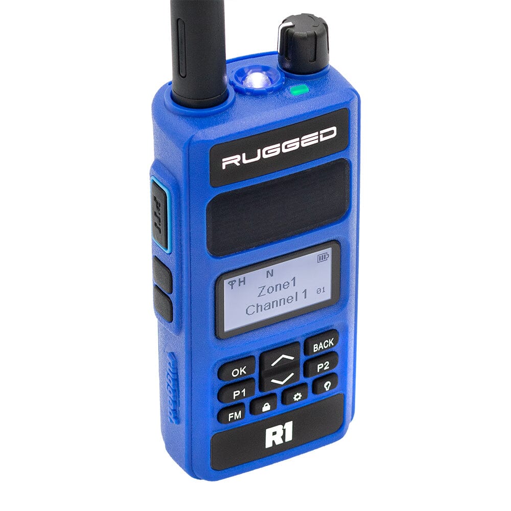 Rugged Radios R1 Business Band Two Way Handheld Radio - Digital & Analog - Safety Yellow R1-HV