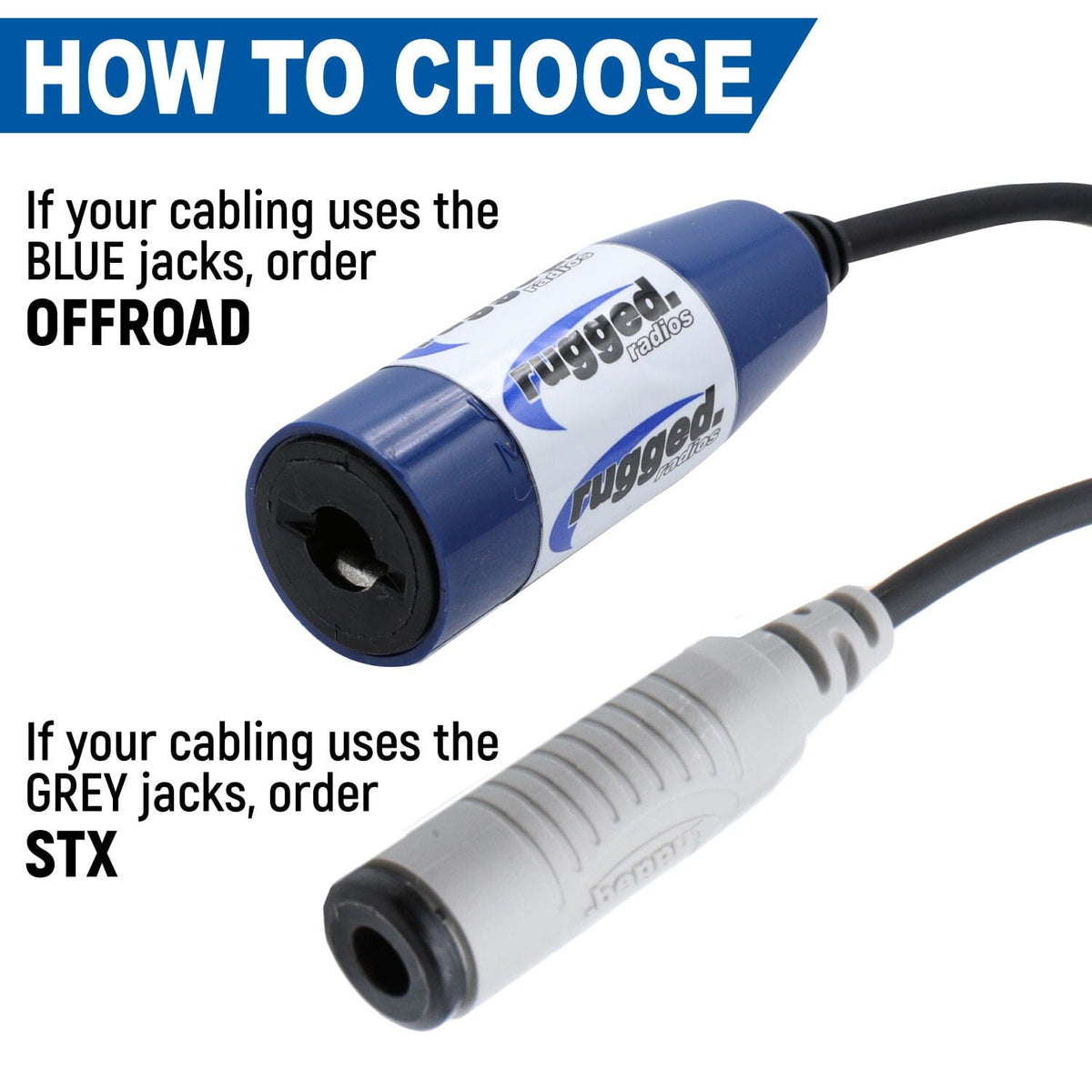 Rugged Radios Single Headset / Helmet Jack Flush Mount - Offroad JM-S-F