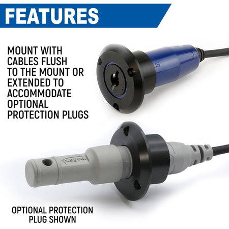 Rugged Radios Single Headset / Helmet Jack Flush Mount - Offroad JM-S-F
