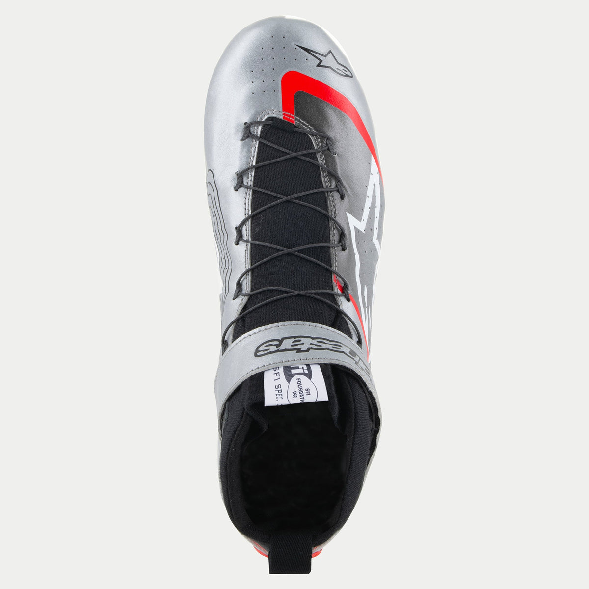 Alpinestars Tech-1 Z V3 Shoes - Dark Silver/Black/Red