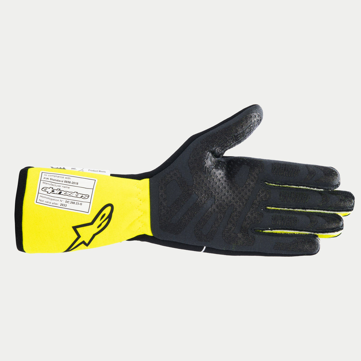 Alpinestars Tech-1 Race V4 Gloves - Black/Yellow Fluo