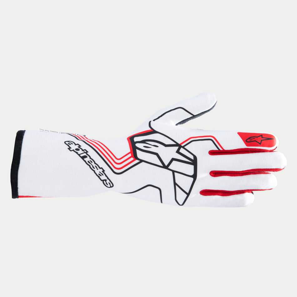 Alpinestars Tech-1 Race V4 Gloves - White/Red