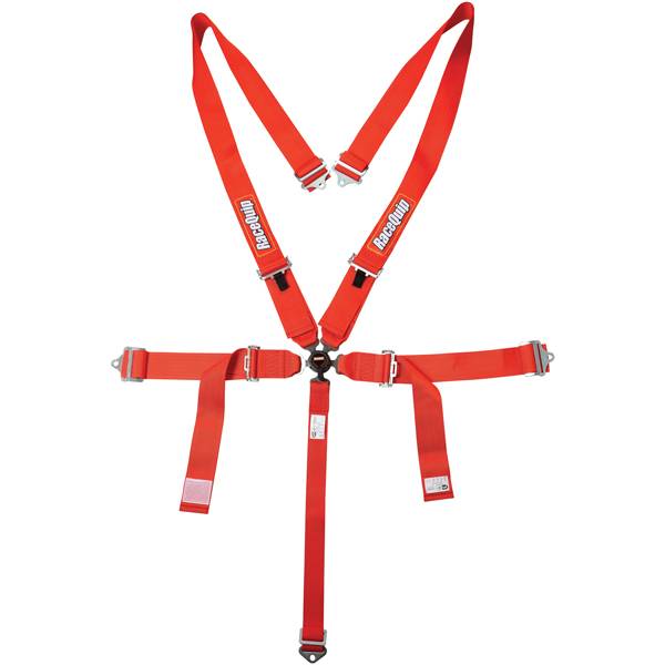 RaceQuip 5-Point Sportsman SFI 16.1 5-Point Camlock Harness Set - Red