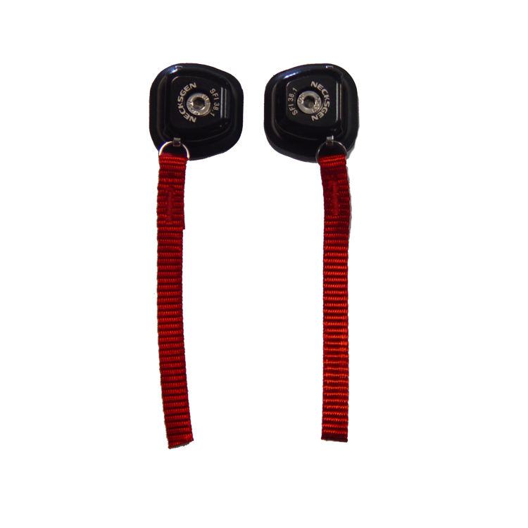 NecksGen Quick-Release Helmet Hardware - Red Tether