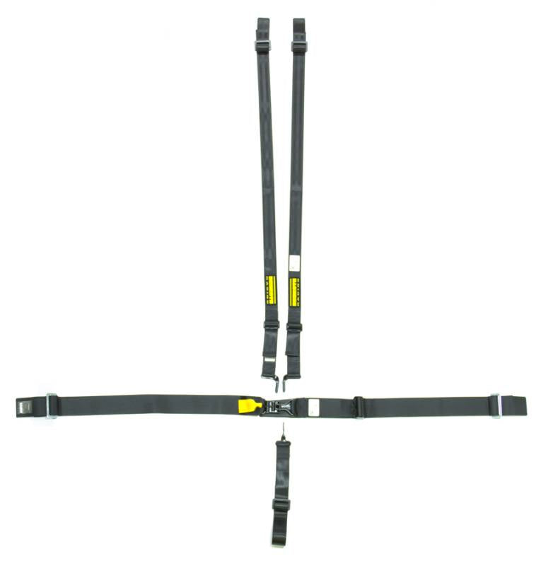 Schroth 5-Point Latchlink III Harness System - Pull Up - Left Side Adjuster -V-Type - 2" Shoulder - Black