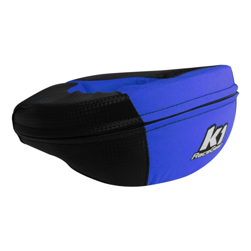 K1 RaceGear Carbon-Look Neck Support - Carbon/Blue