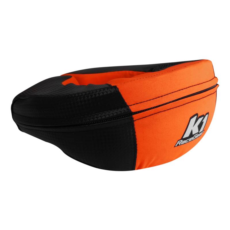 K1 RaceGear Carbon-Look Neck Support - Carbon/Orange