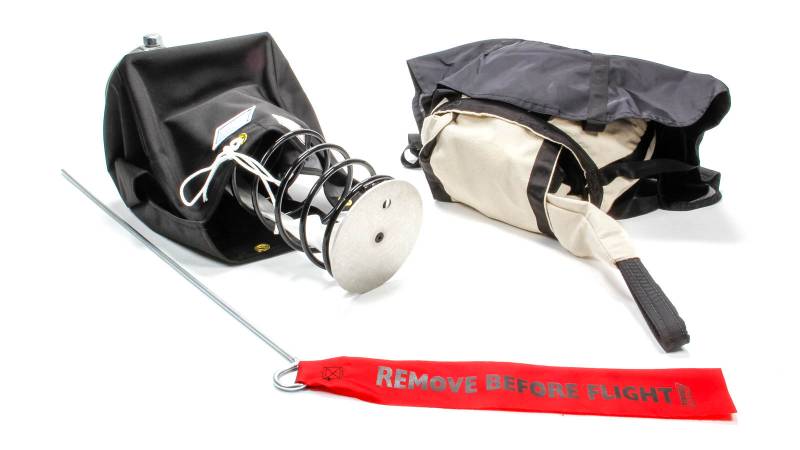 Stroud Pro Stock Drag Parachute - 180-200 MPH - Spring Launcher - Nylon Pack/Pilot Parachute - Blue