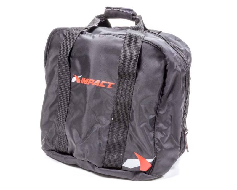 Impact Soft Lining Helmet Bag Zipper Closure Nylon - Black