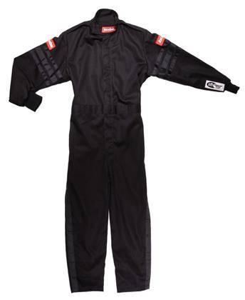 RaceQuip Pro-1 Single Layer Youth Racing Suit - Black/Black Trim