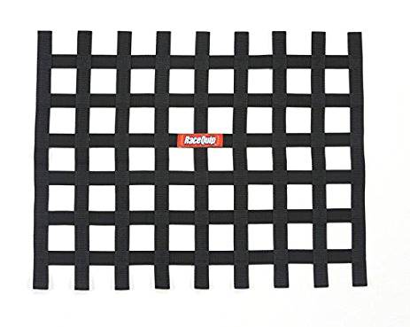 RaceQuip Ribbon Window Net - Black - Non-SFI - 18" x 24"