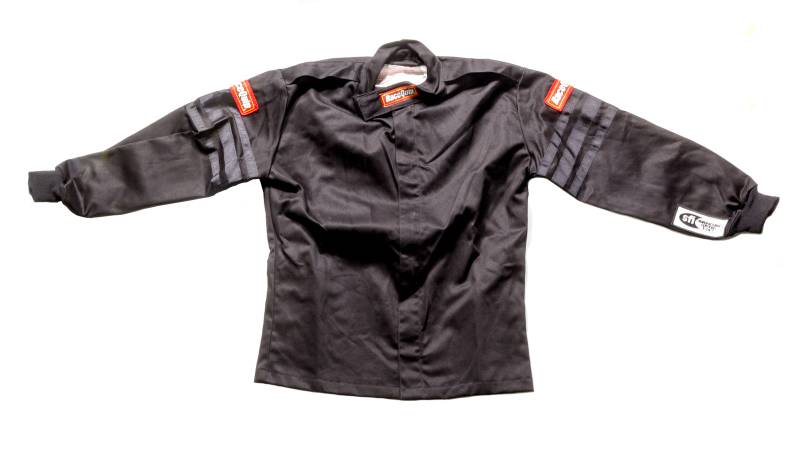 RaceQuip Pro-1 Single Layer Youth Racing Suit Jacket - Black/Black Trim