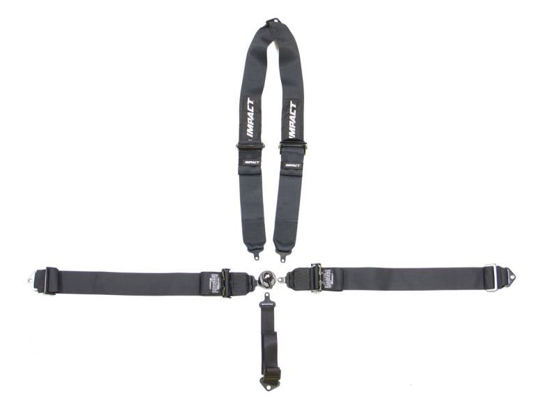 Impact 16.1 Racer Series Camlock Restraints - 5-Point Harness - 3" - Pull-Down Lap - Black