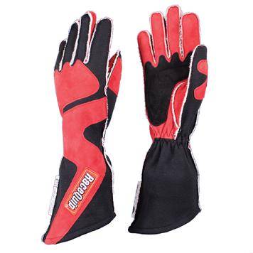 RaceQuip 359 Series Outseam Angle Cut Gauntlet -Black/Red - Red/Black