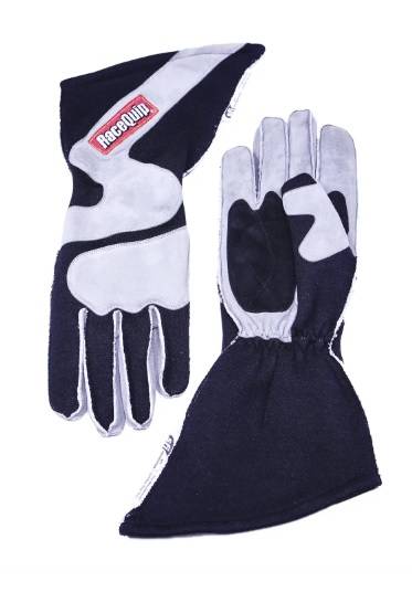 RaceQuip 359 Series Outseam Angle Cut Gauntlet -Black/ Gray - Black/Gray