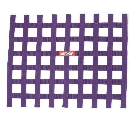 RaceQuip Ribbon Window Net - Purple - 18" x 24" - Non-SFI