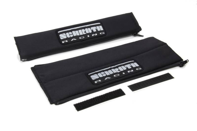 Schroth Harness Pads - 2" Wide - Black w/ Silver Patch
