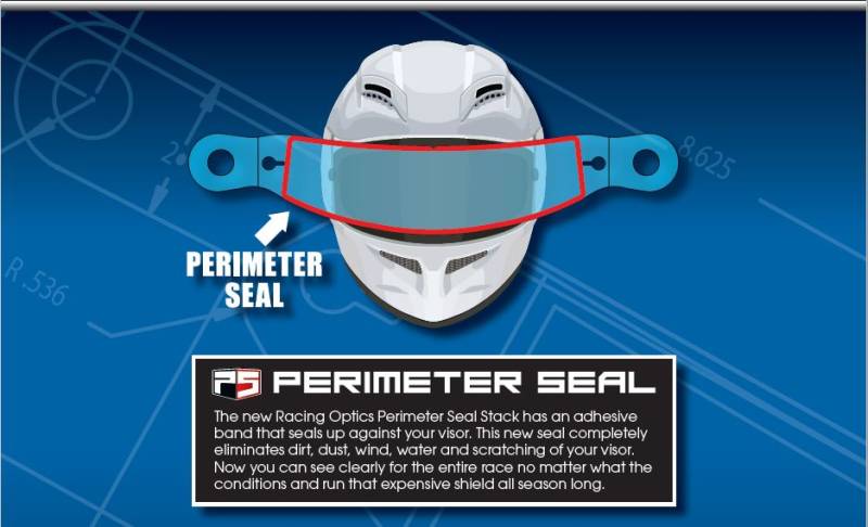 Racing Optics Perimeter Seal Tearoffs - Clear