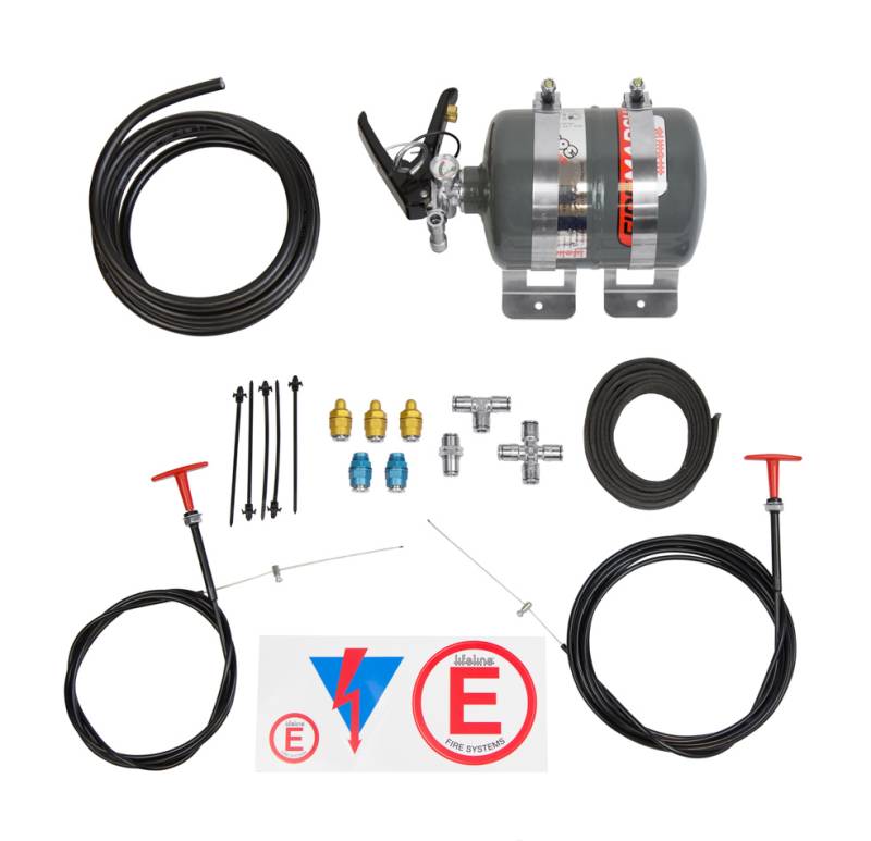 Lifeline Zero 360 Fire Suppression System - Novec 1230 - 5.0 lb. Bottle - Pull Cable