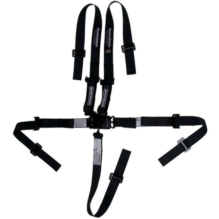 Ultra Shield Latch & Link 5-Point Harness - Pull Up Adjust - Bolt-In/Wrap Around - Individual Harness - Junior - Black
