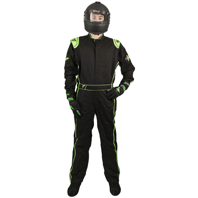 Velocity 5 Race Suit - Black/Fluo Green