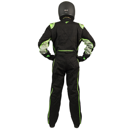 Velocity 5 Race Suit - Black/Fluo Green