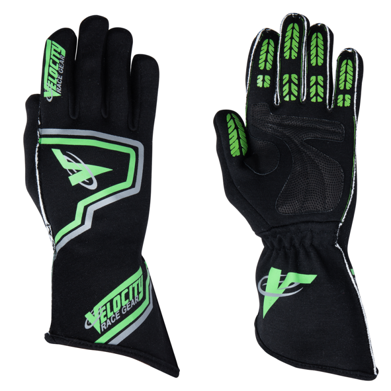 Velocity Fusion Glove - Black/Fluo Green/Silver