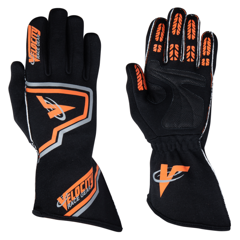 Velocity Fusion Glove - Black/Fluo Orange/Silver