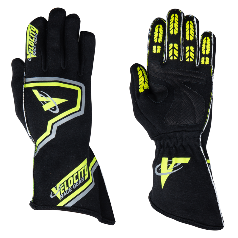 Velocity Fusion Glove - Black/Fluo Yellow/Silver