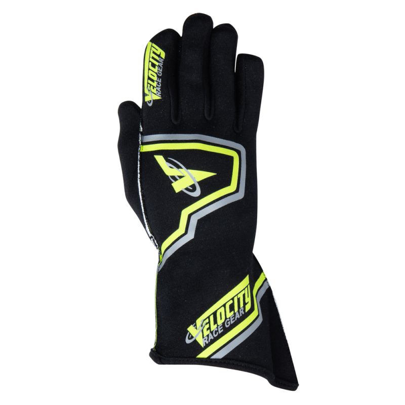 Velocity Fusion Glove - Black/Fluo Yellow/Silver
