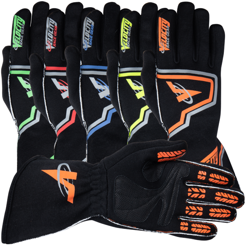 Velocity Fusion Glove - Black/Fluo Yellow/Silver