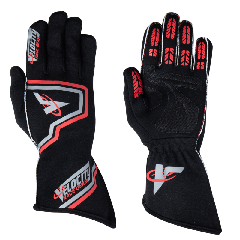 Velocity Fusion Glove - Black/Silver/Red