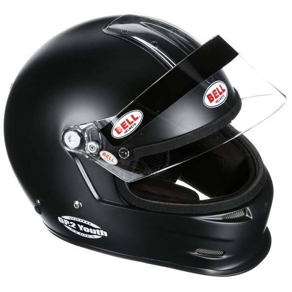 bell flat black helmet Bell Helmets 1425014 SFI 24.1 (2015) Flat Black Gp.2 Youth Series Helmet 4X-Small, Kids Unisex, Size: 4XL