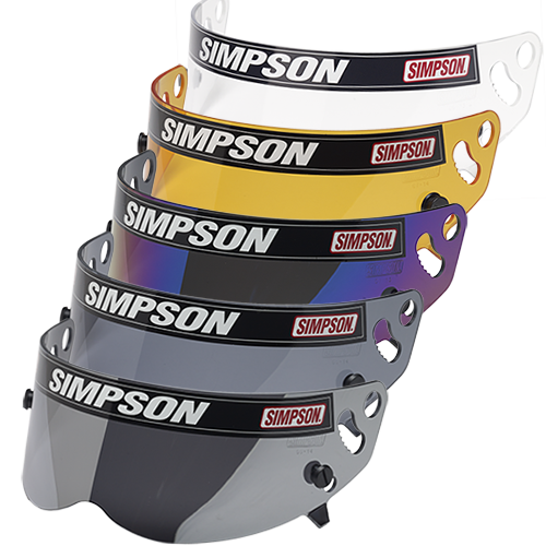 Simpson Helmet Shield - Diamondback/Speedway RX/X-Bandit Helmet - Snell SA2010/15 - Clear