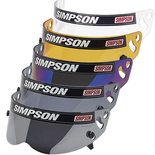 Simpson Helmet Shield - Diamondback/Speedway RX/X-Bandit Helmet - Snell SA2010/15 - Smoke