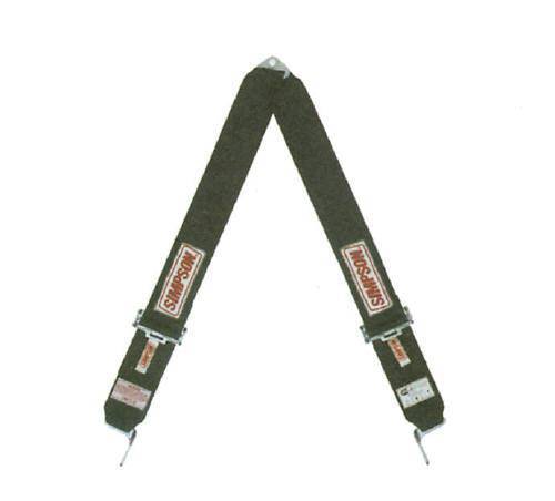 Simpson 3" V-Type Shoulder Harness - Bolt-In - Latch & Link - Platinum