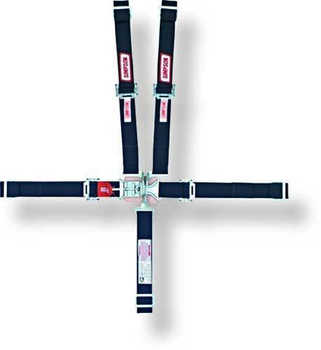 Simpson Quarter Midget Harness - 2" Standard Latch & Link - Wrap Around Seat Belt - Pull Down - Individual Harness Wrap Around - Red