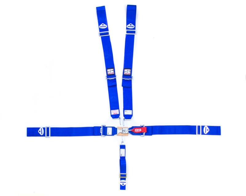 Simpson 5-Point Sport Latch & Link Harness - Wrap Around - Bolt-In - Pull Down Adjust - Blue
