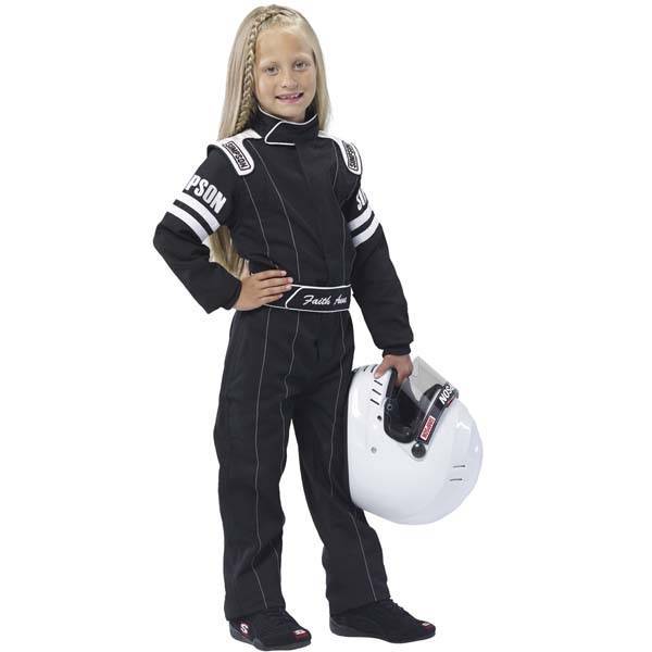 Simpson Legend II Youth Racing Suit - Black/Red