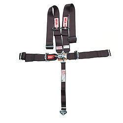 Simpson 5-Point Latch & Link Harness - 55" Wrap Around Seat Belt - Pull Down - Individual Harness - Wrap Around - Black