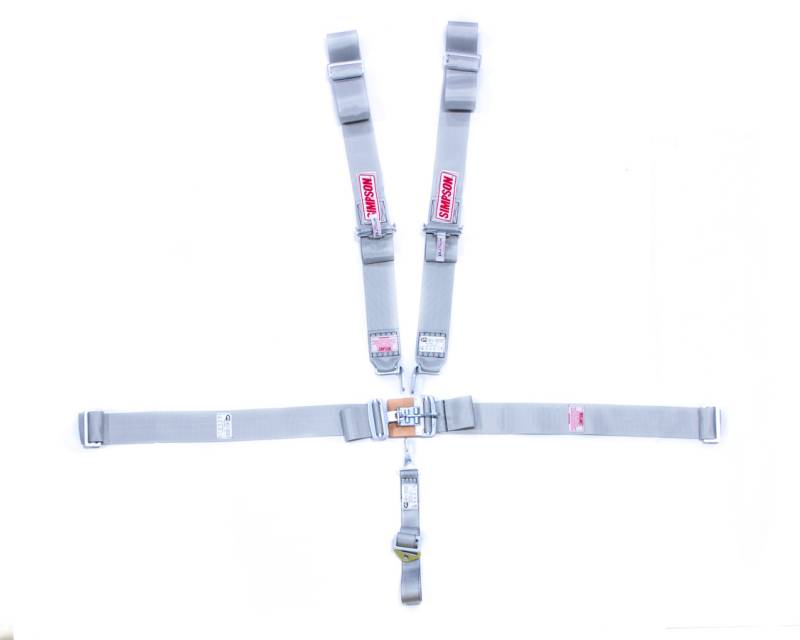 Simpson 5-Point Latch F/X System - 62" Wrap Around - Individual Shoulder Harness - Pull Down Adjust - Platinum