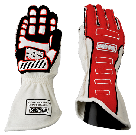 Simpson Competitor Glove - External Seam - Red