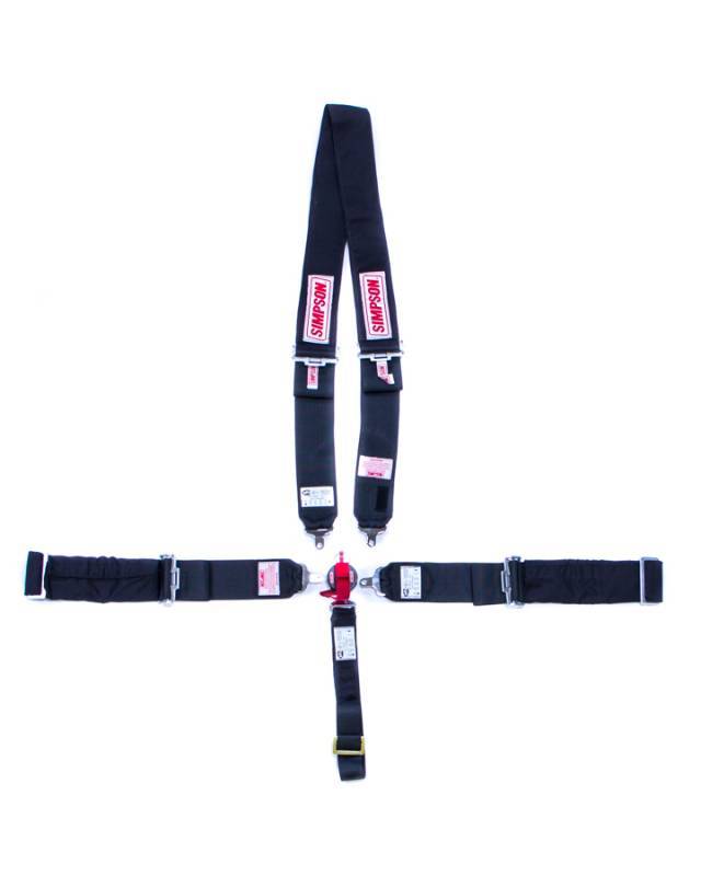 Simpson 5-Point Drag Racing Camlock Harness w/ Nomex® Cover - Red