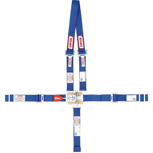 Simpson 5-Point Latch & Link Jr. Dragster Harness - Wrap Around - Blue