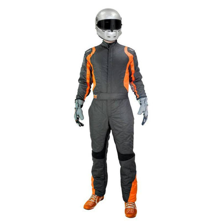 K1 RaceGear Precision II Race Suit - Gray/Orange