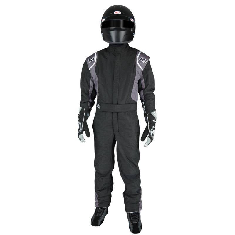 K1 RaceGear Precision II Youth Fire Suit - Black/Gray