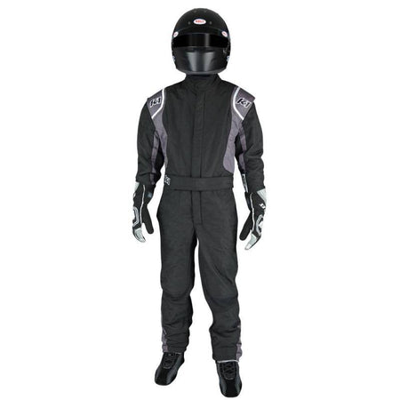 K1 RaceGear Precision II Youth Fire Suit - Black/Gray