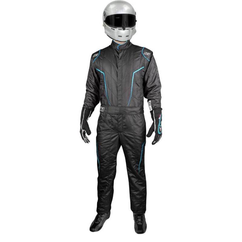 K1 RaceGear GT2 Suit - Black/FLO Blue